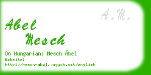 abel mesch business card